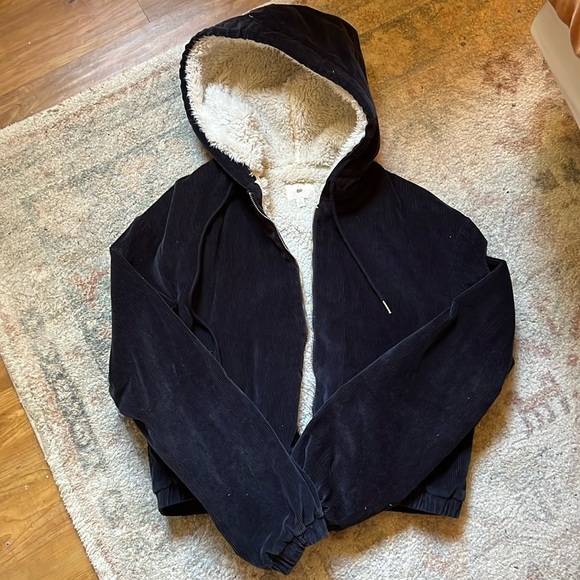 BP Navy Corduroy Jacket- Fuzzy - Picture 2 of 4